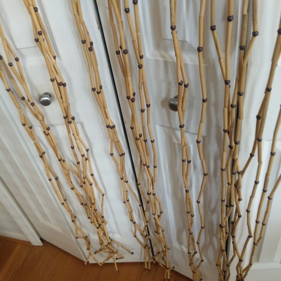 Vintage 70's Bamboo Wood Curtain Door Tiki  Bar Decor 35” x 70” Boho Hippie Hips - Picture 10 of 17